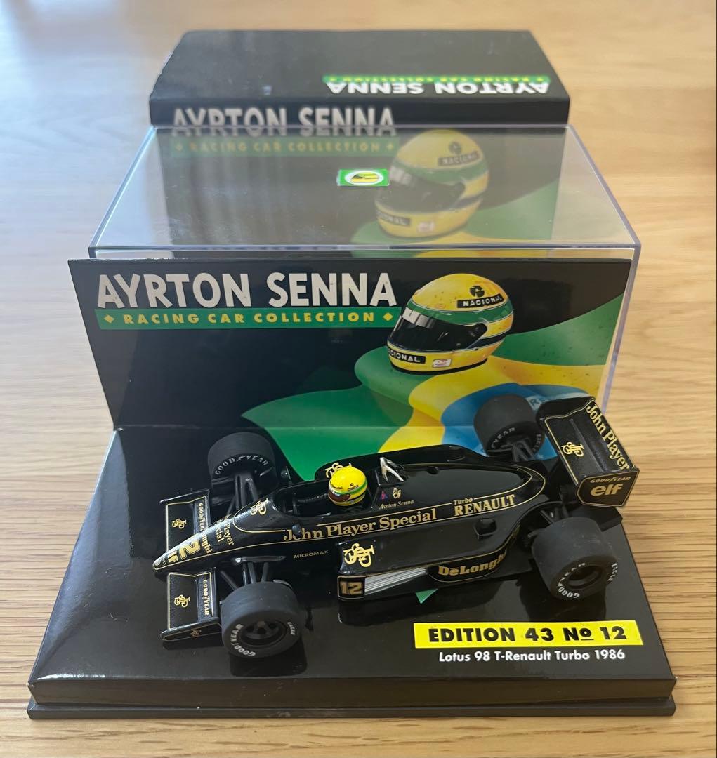ミニチャンプス F1 ロータスルノー98T A.セナ JPSタバコ仕様1/43