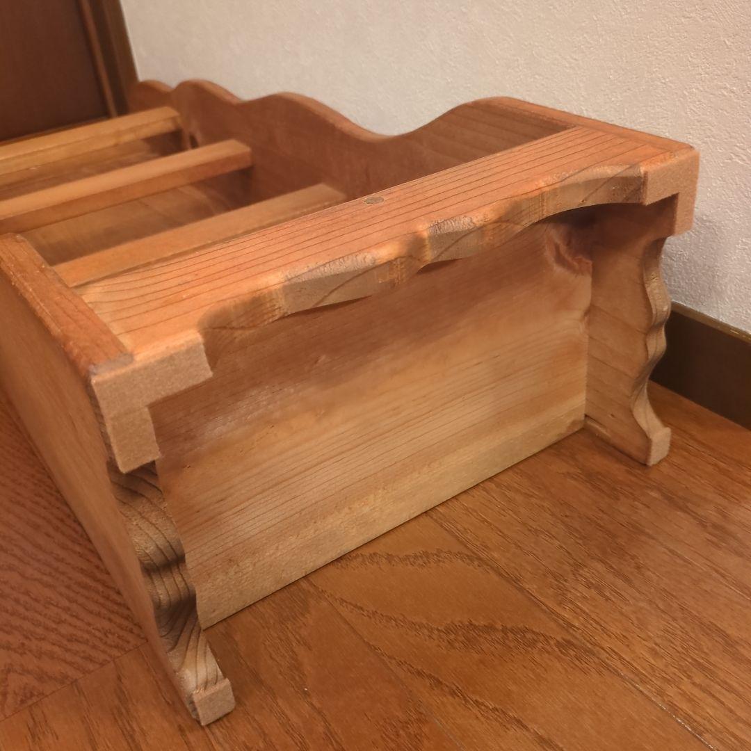 カントリー家具　木製　スリッパラック ハート