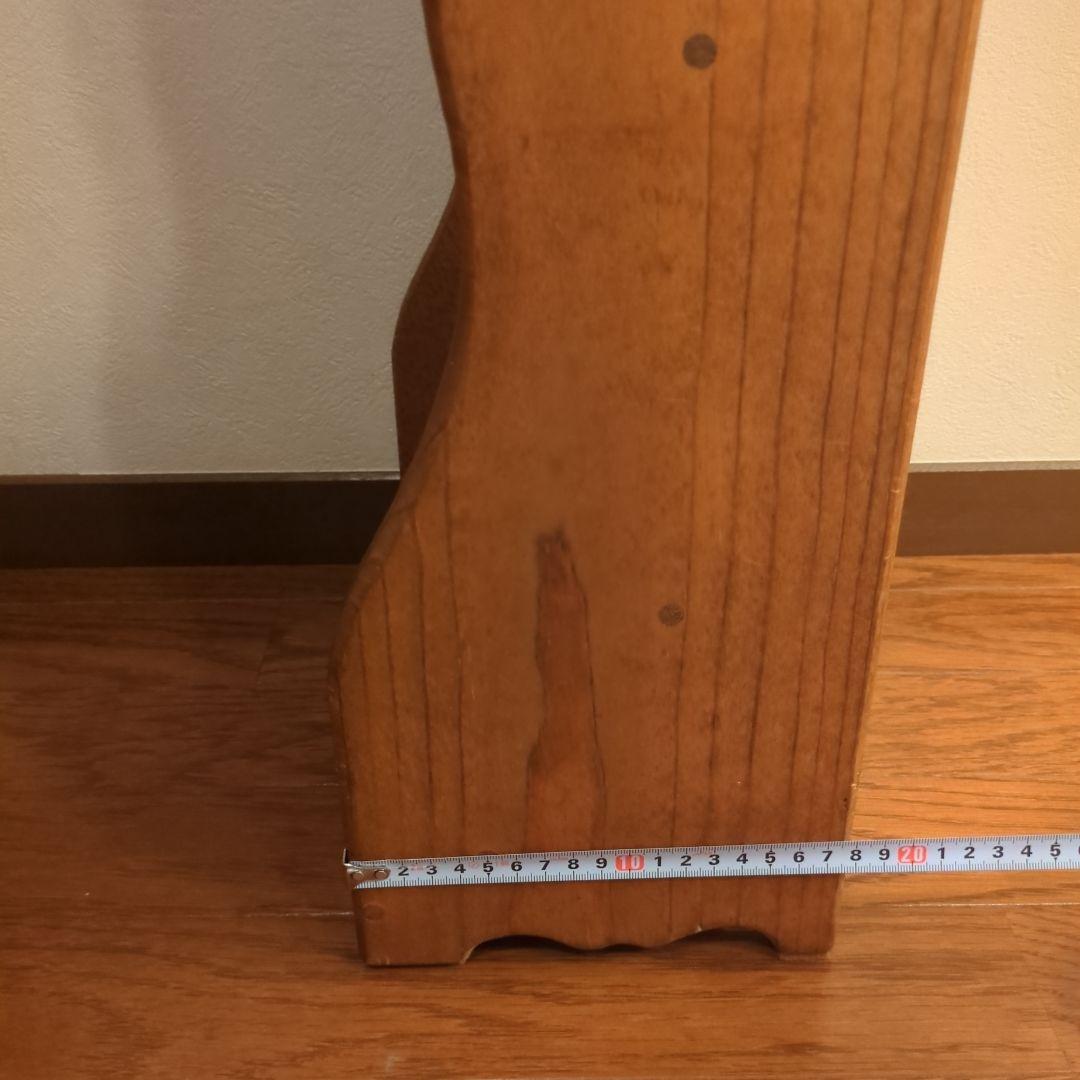 カントリー家具　木製　スリッパラック ハート