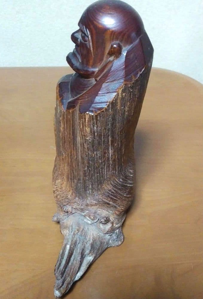 【貴重】一刀彫　達磨大師　木彫り　アンティーク　ヴィンテージ　　縁起物