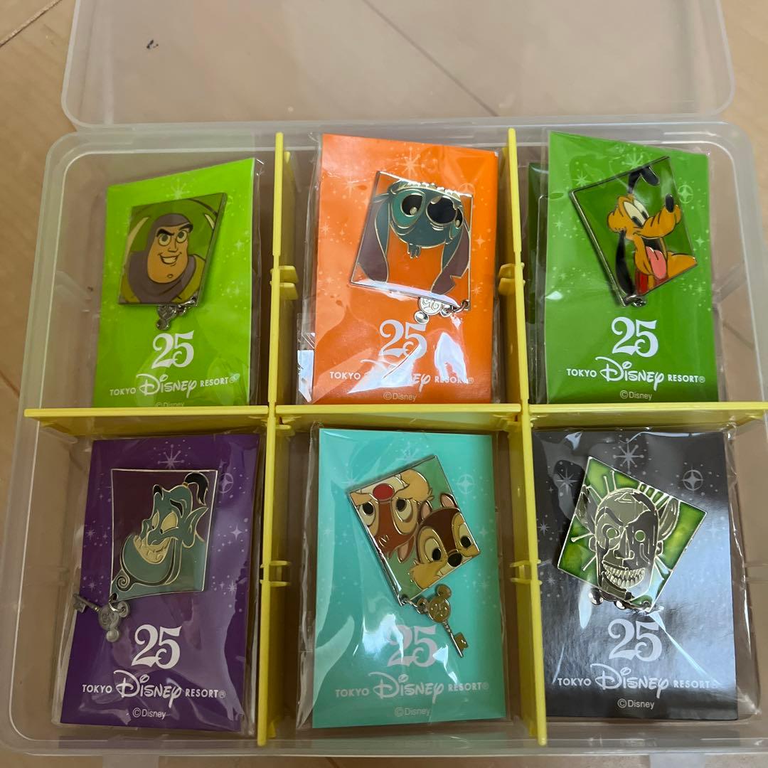 東京ディズニーリゾート２５周年配布ピンコンプリート