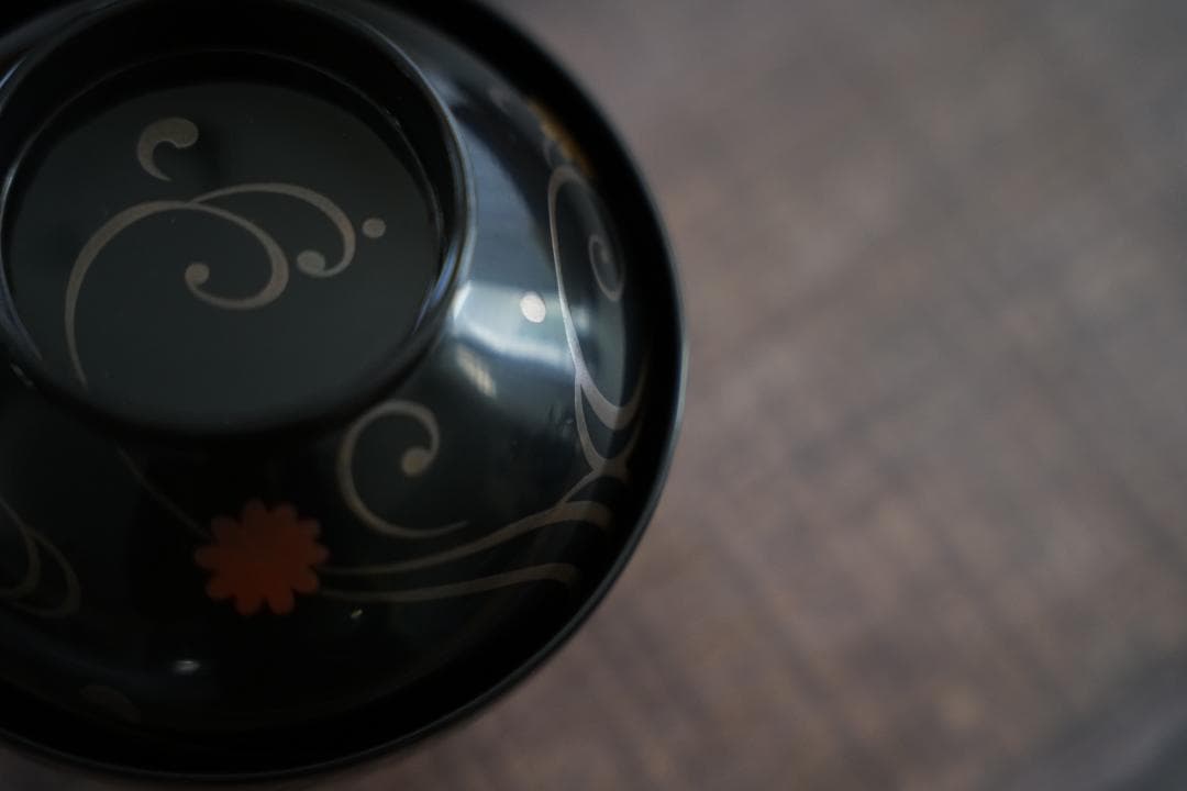 輪島塗　菊水蒔絵　　雑煮椀　煮物椀　５客