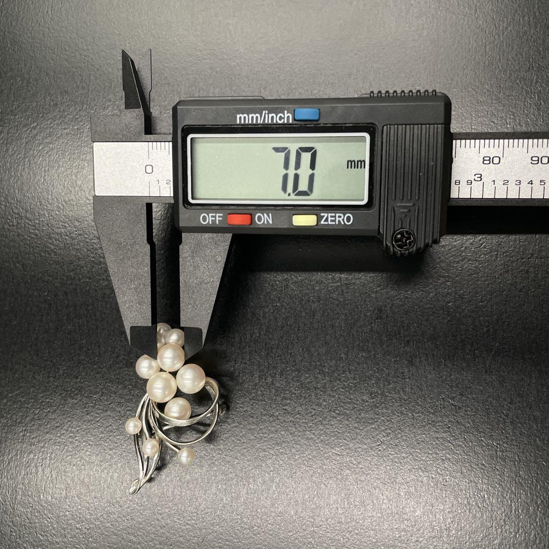 MIKIMOTOミキモト　パール　ブローチ　あこや真珠　7ミリ　11粒　MS刻印