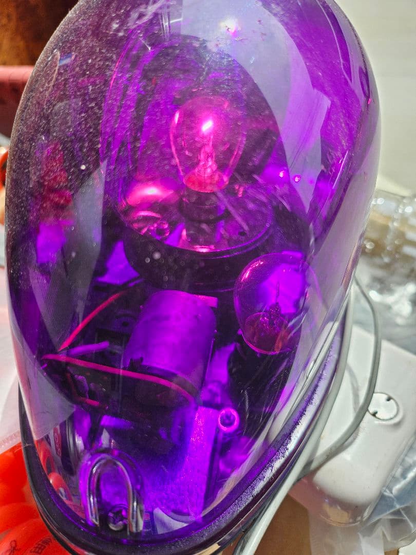 回転灯　パトライト　紫　イベントバイク