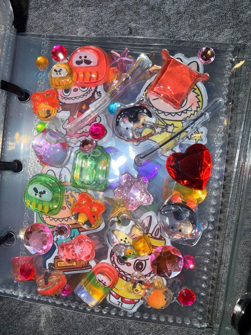 ラブブ・和柄ボンボンドロップシール帳完成品❤︎