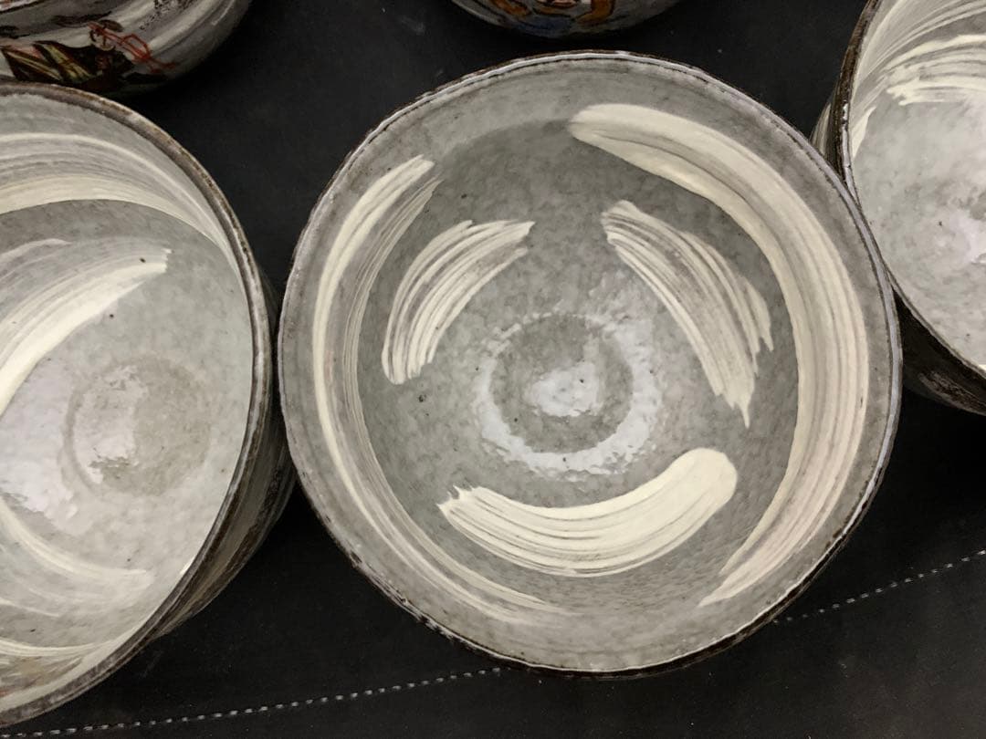 大津絵　数茶碗　10客　与し三造　共箱付き