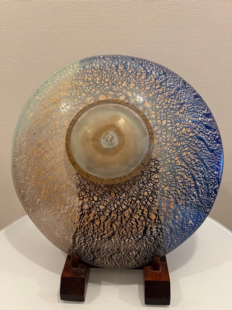 ⭐️期間限定お値下げ中　琉球ガラス　稲嶺盛吉　大皿