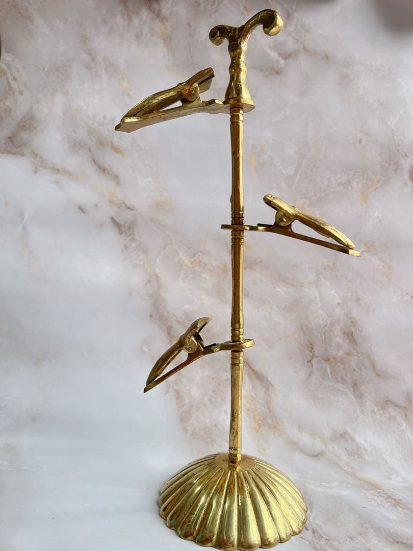 ハンドクリップスタンド 真鍮 店舗什器 ディスプレイ　ヴィンテージ オブジェ