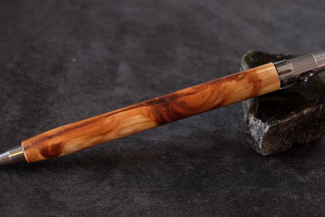 高村杢工房PG5木軸カスタムシャープペンシル0086 伊勢杉油杢 紅白