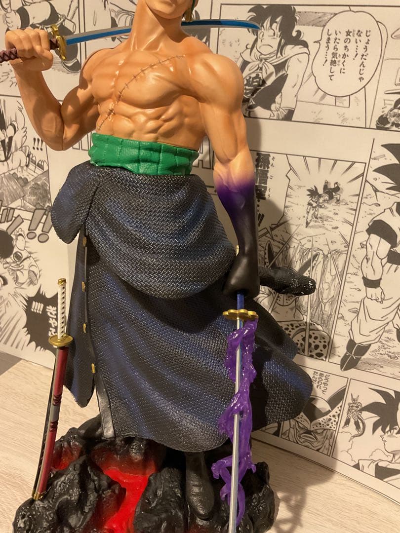 ワンピース ロロノア・ゾロ ガレージキット フィギュア　三刀流　超大型タイプ