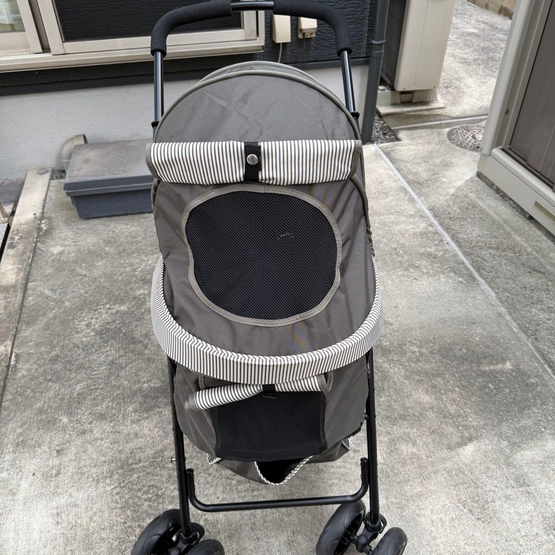 わんわんカート 多頭用DXplus-N ストライプグリーン