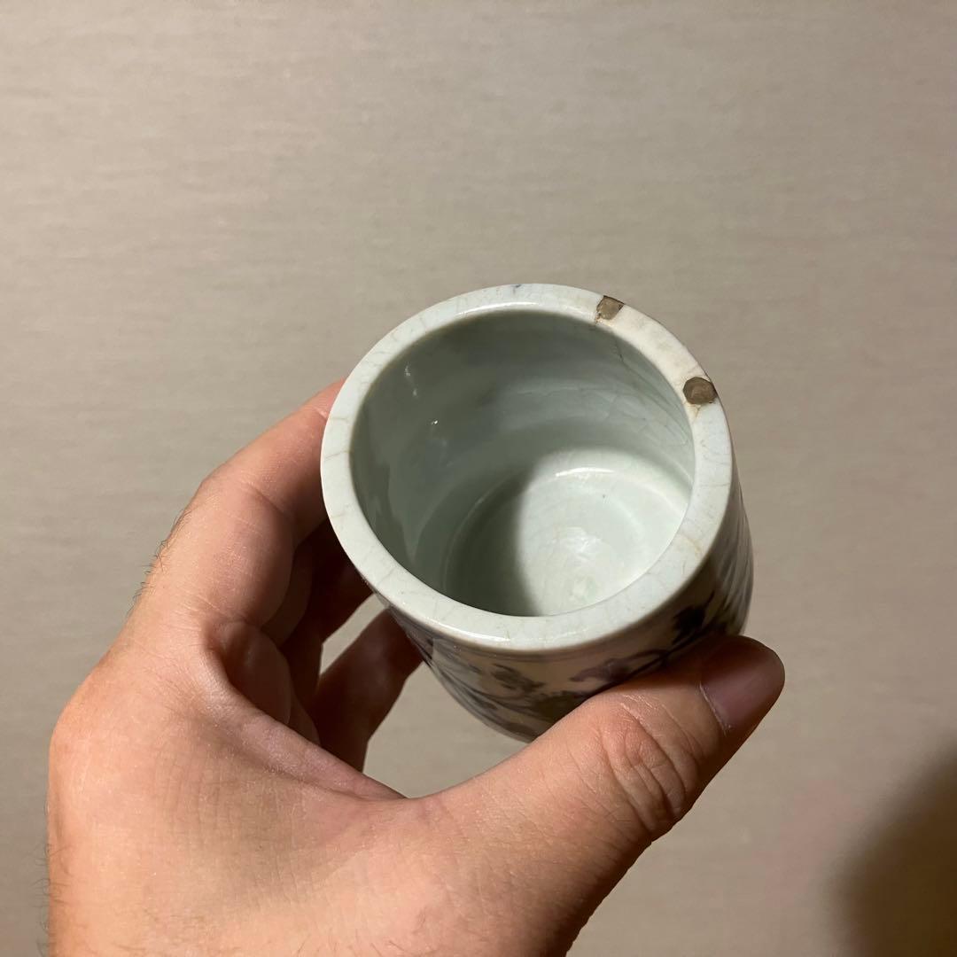 初期伊万里見立て筒盃　酒器　ぐい呑　香炉