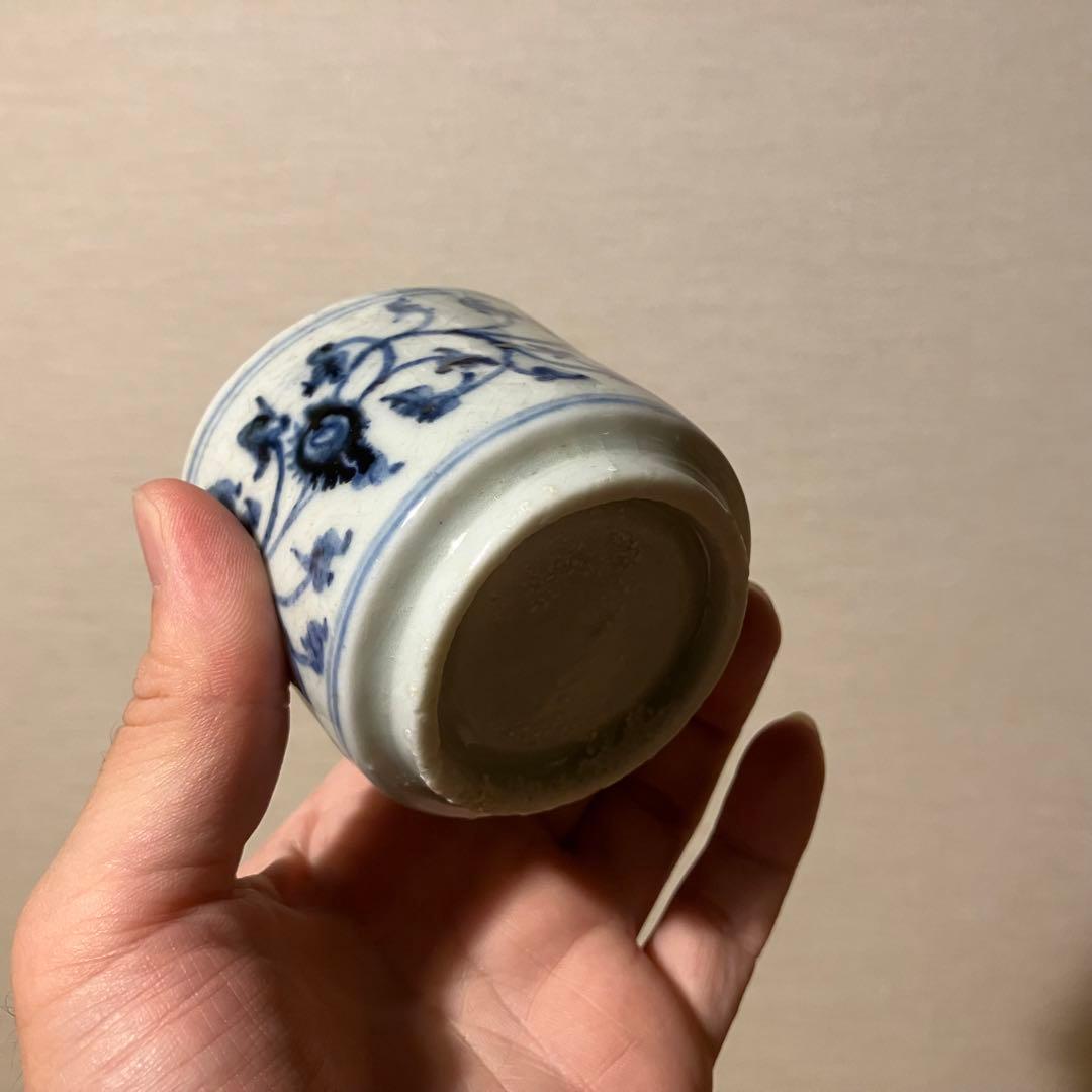初期伊万里見立て筒盃　酒器　ぐい呑　香炉