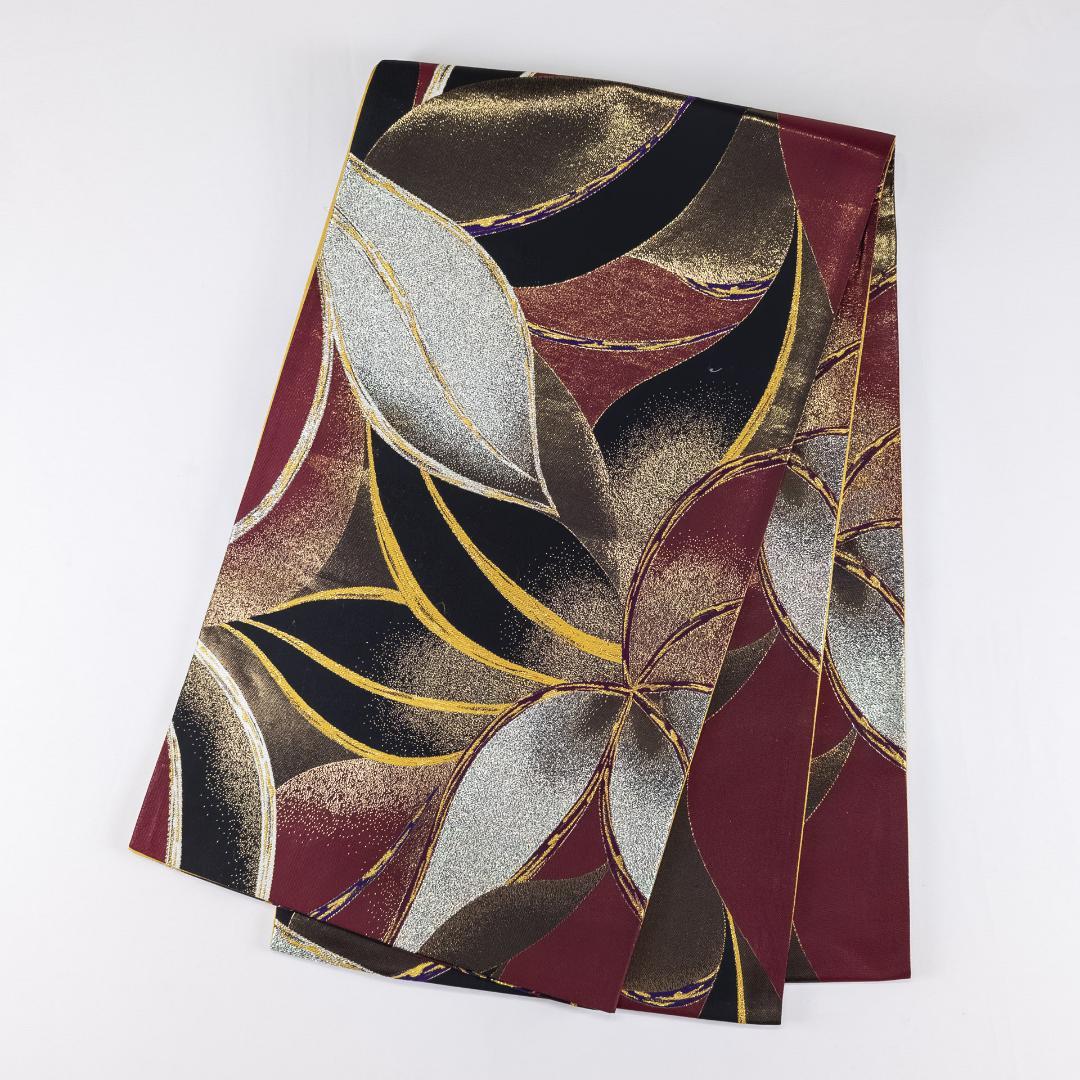 momo R7SK1496 袋帯 大ぶりの花文 ラメ 礼装用 六通柄