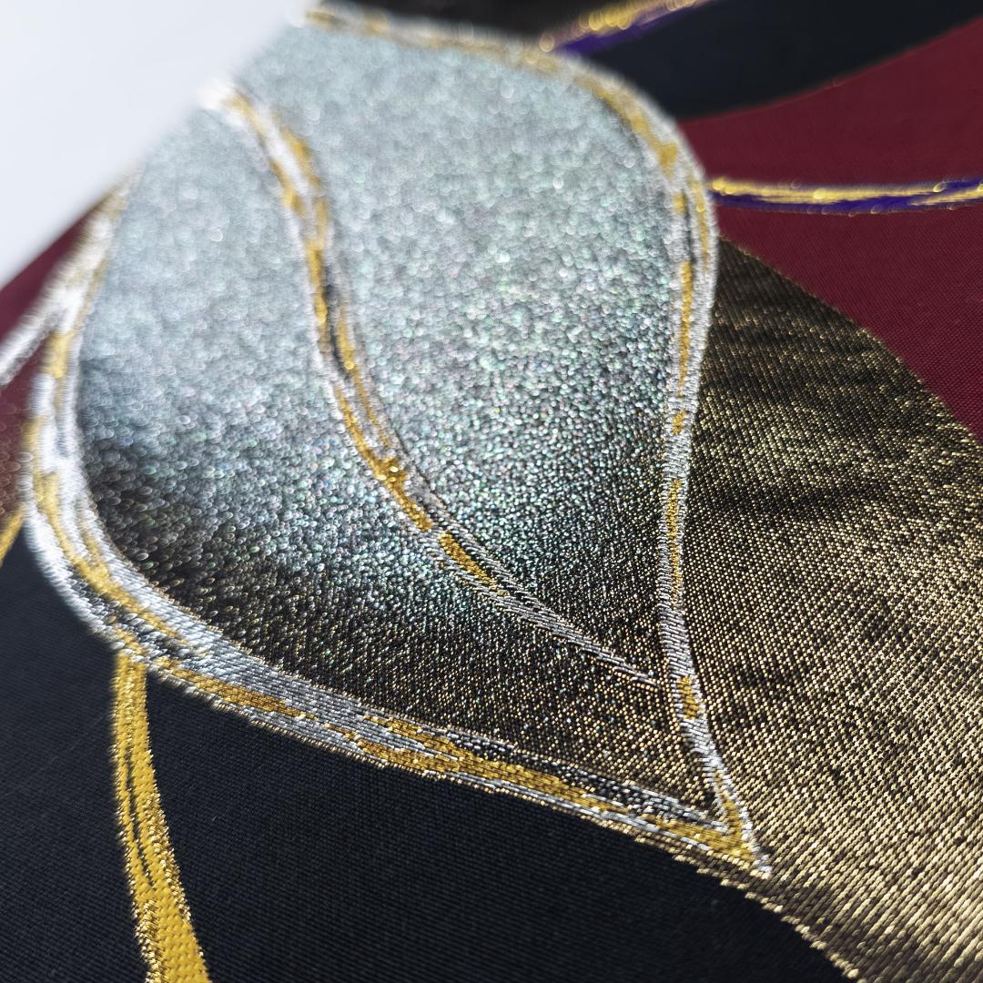 momo R7SK1496 袋帯 大ぶりの花文 ラメ 礼装用 六通柄