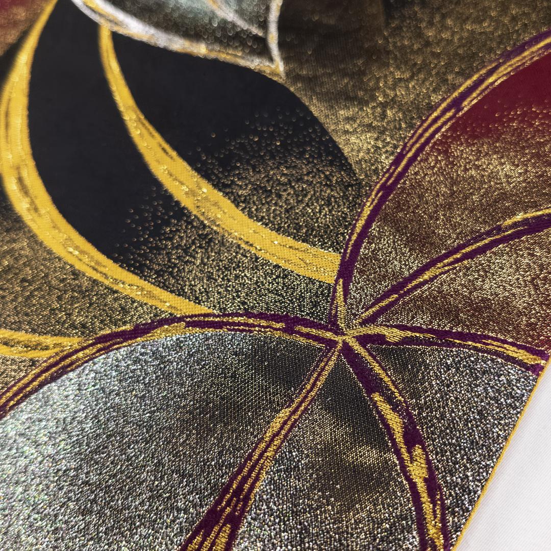 momo R7SK1496 袋帯 大ぶりの花文 ラメ 礼装用 六通柄