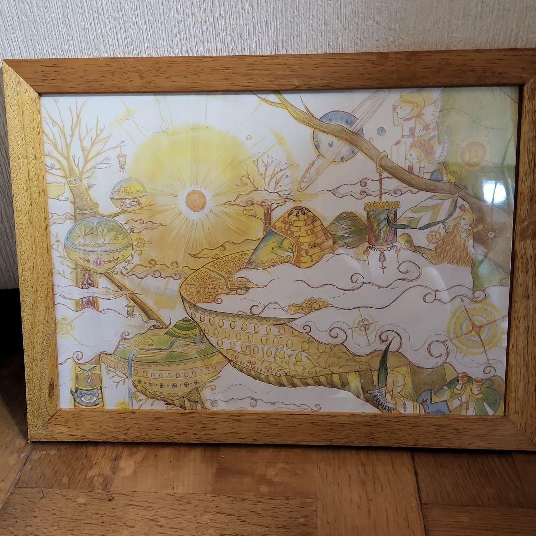 7万円になりました。ご理解をお願いいたします。朝日が昇る街(コピー絵画)本物