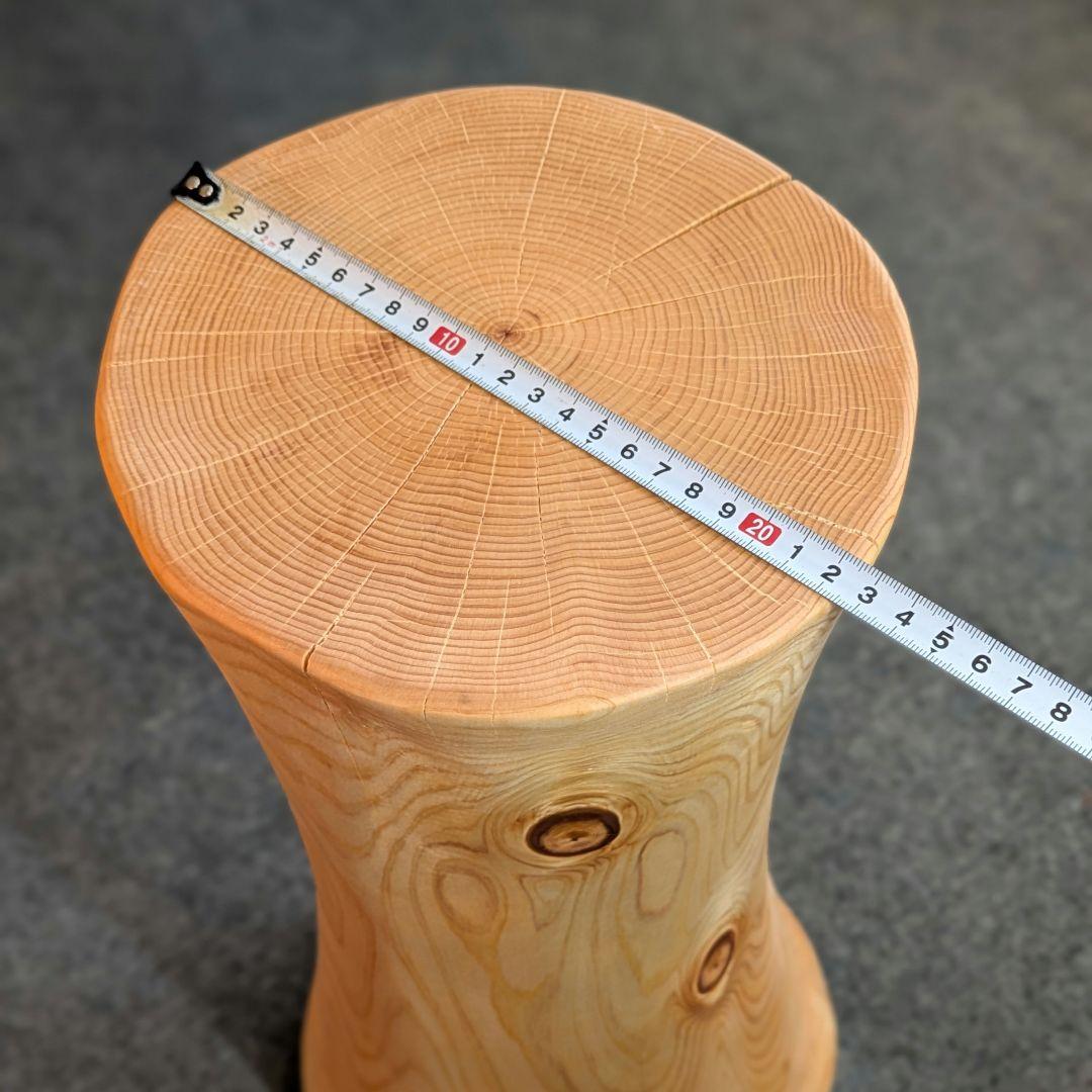 天然ヒバ　丸太　椅子　スツール　高さ約39㎝