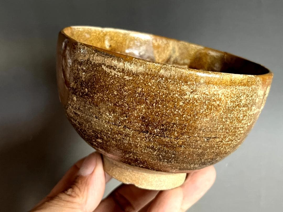 茶碗■古瀬戸茶碗 桃山～江戸期 直し有り 古いお茶道具 ぐい呑み 時代物骨董品■