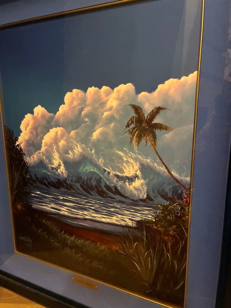 ゲーリー・ウェルティー「ウインドブロー」シルクスクリーン 直筆サイン入 額縁入