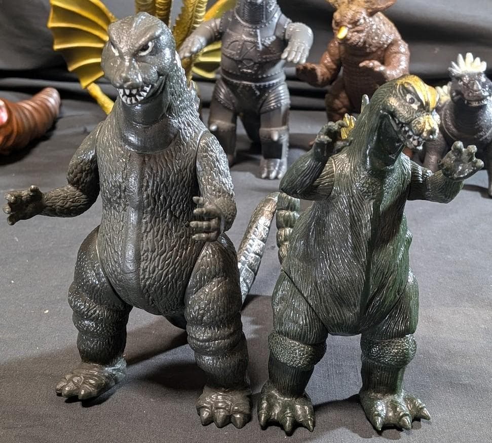 昭和ゴジラ＆メカゴジラ＆キングギドラ他（山勝ヤマカツ）ソフビ６体セット