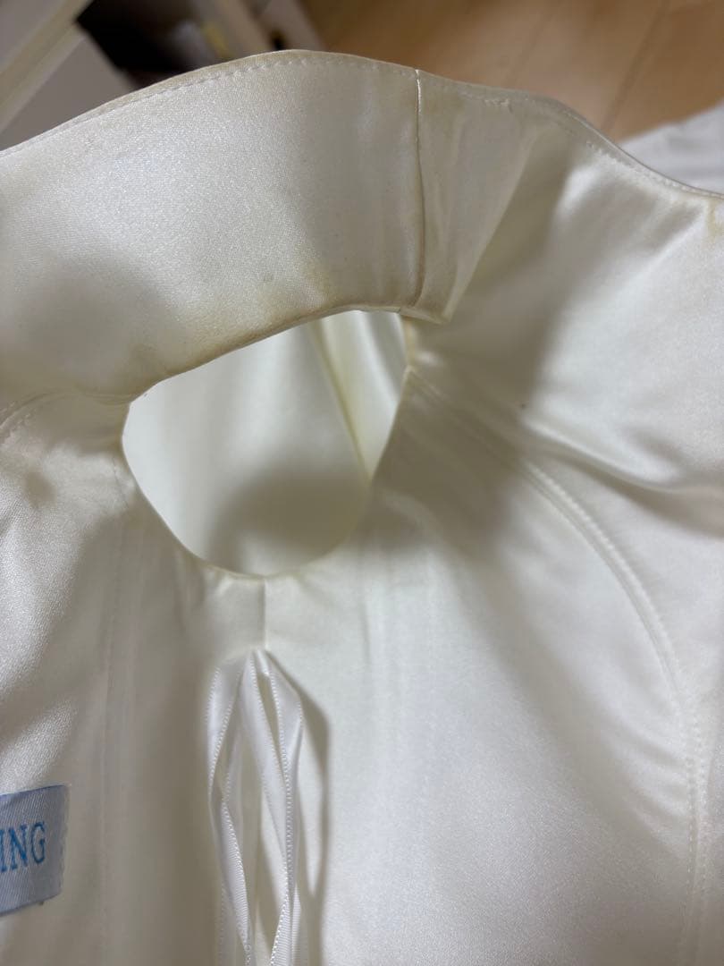 ボートネック Aライン　ウェディングドレス　YNS