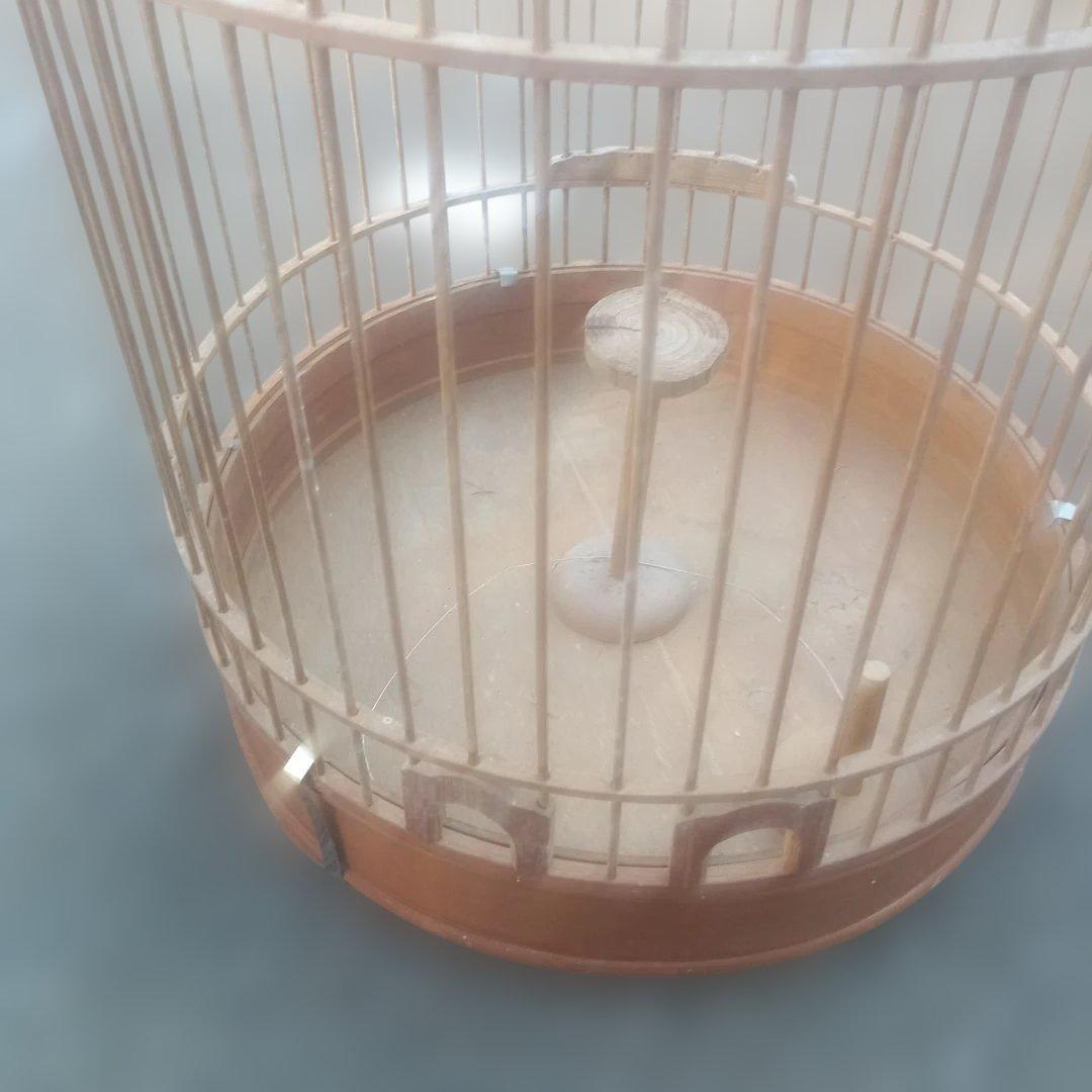 5132）木製鳥かご　吊り下げタイプ　高さ８６ｃｍ　大型