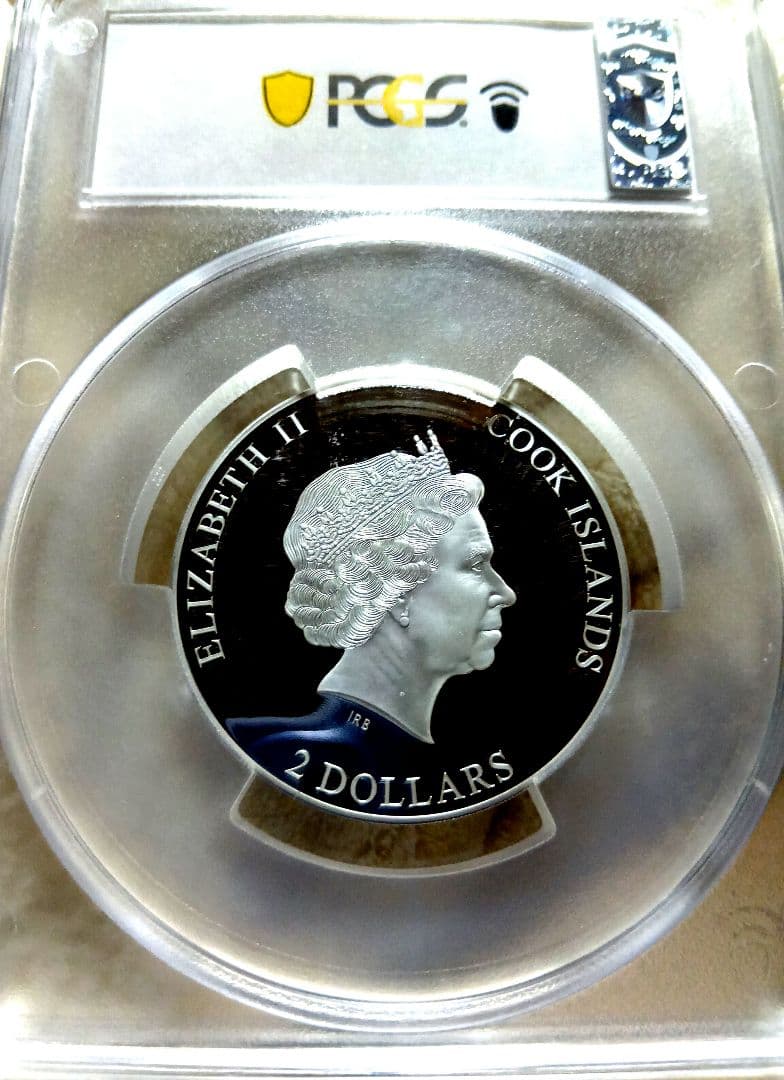 PCGS PR70 DCAM 2016 クック諸島 $2 花 銀貨　世界999枚