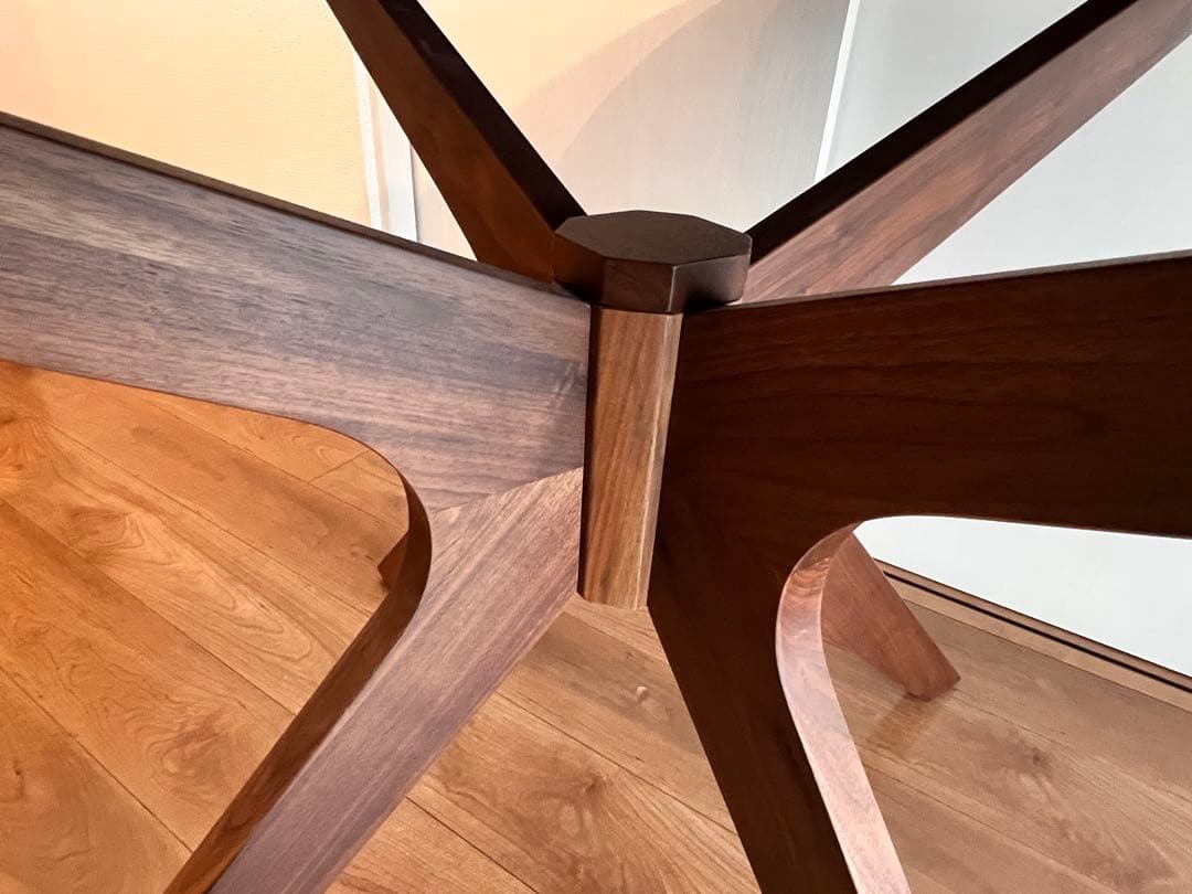 直径120cm(送料込み)ダイニングテーブル|ウォールナット