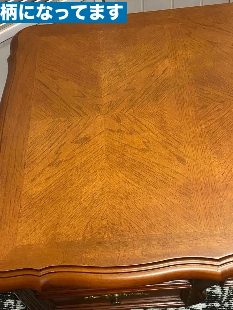 最高級♦️猫脚 彫刻 象嵌♦️希少 アンティーク プレジデント 両袖 デスク♦️送料込