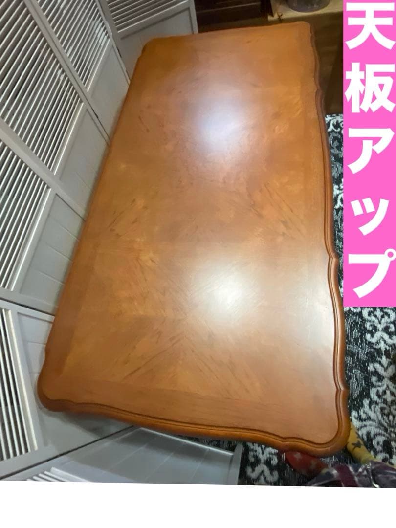 最高級♦️猫脚 彫刻 象嵌♦️希少 アンティーク プレジデント 両袖 デスク♦️送料込