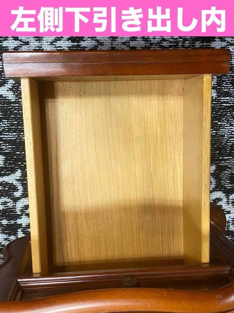 最高級♦️猫脚 彫刻 象嵌♦️希少 アンティーク プレジデント 両袖 デスク♦️送料込