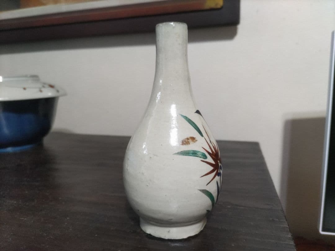 琉球　壺屋　粉引　色絵　徳利