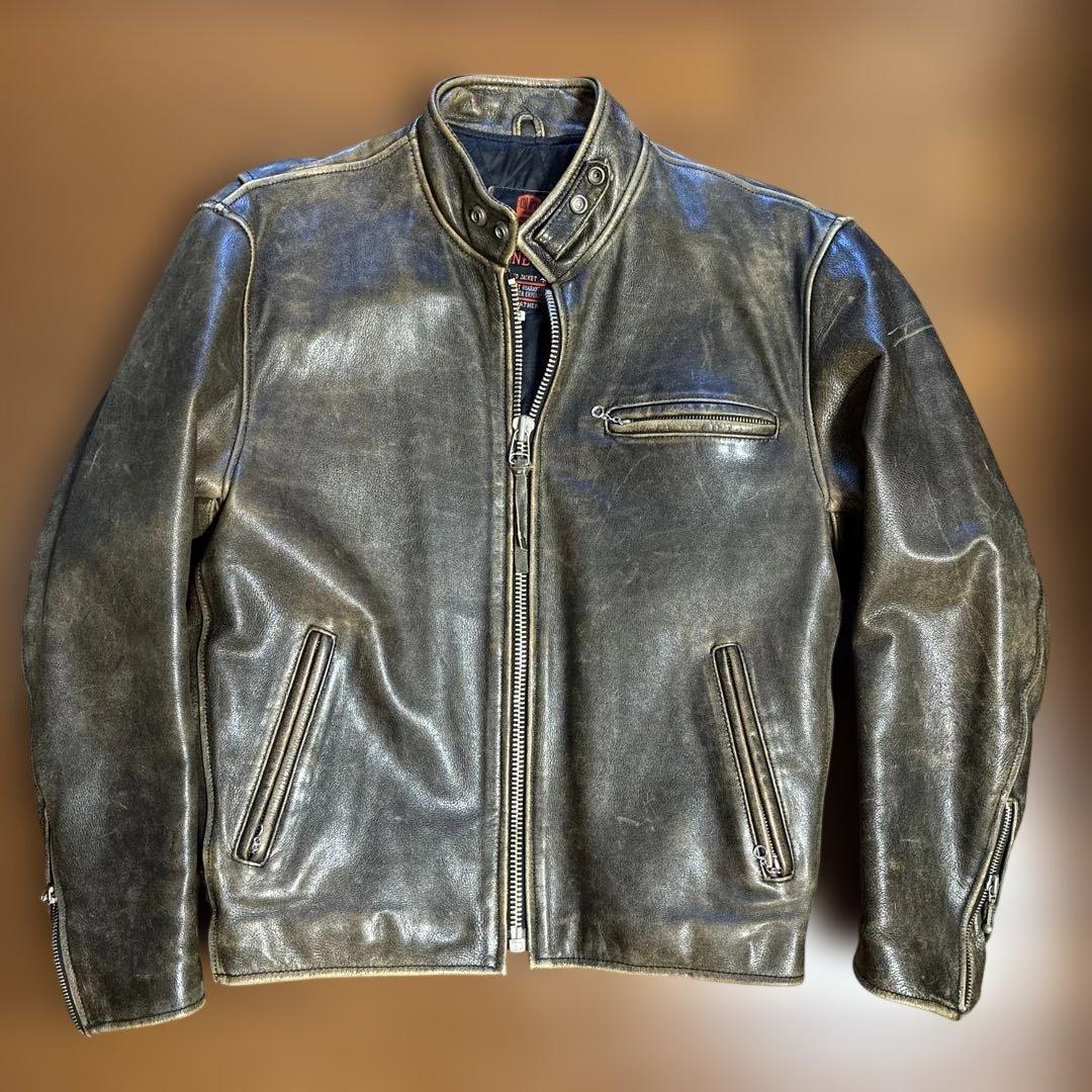 R.B.C シングルライダース レザージャケット メンズ Lsize