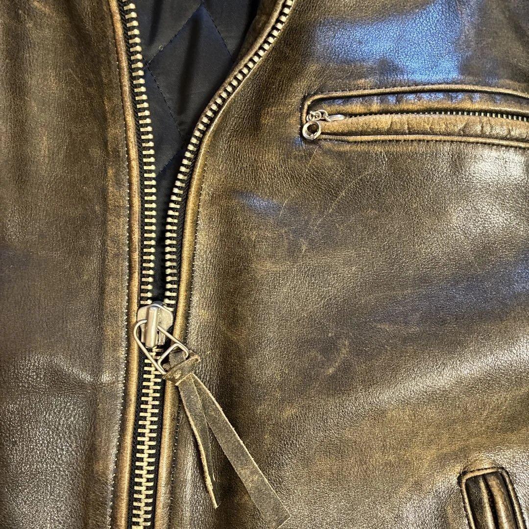 R.B.C シングルライダース レザージャケット メンズ Lsize