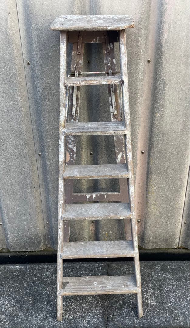 ビンテージ/フランス製/木製/大型/ラダー/脚立/ディスプレイ/店舗什器/①