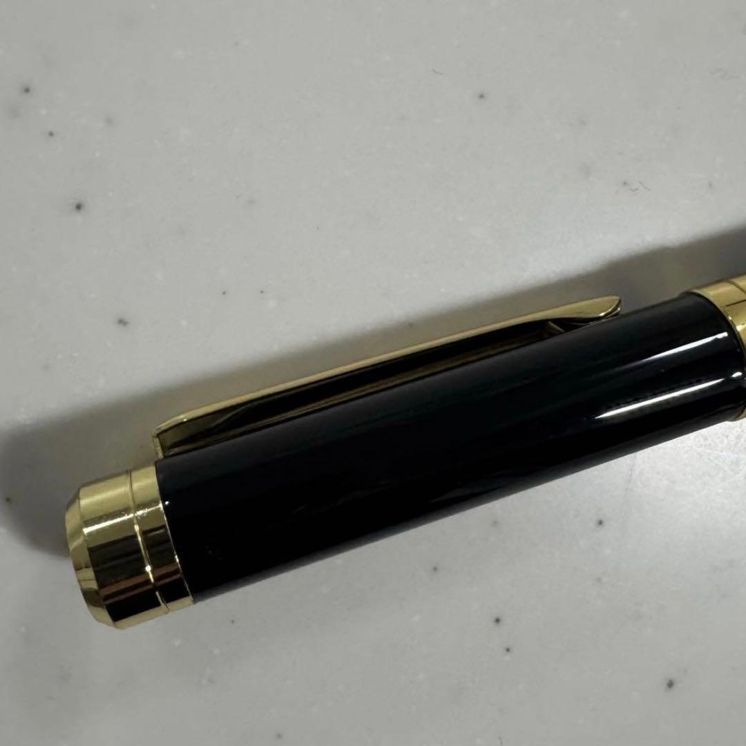 カルティエ Cartier ボールペン 黒 金 ブラック ゴールド