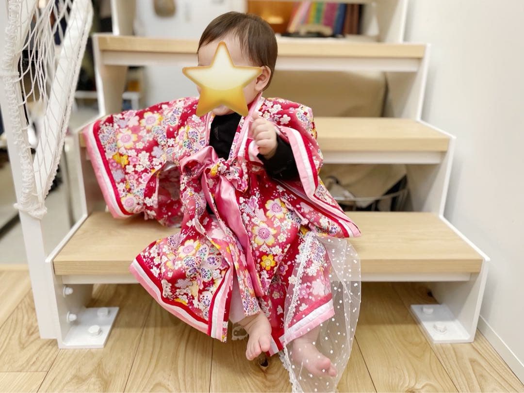 十二単風　ベビー　赤系　*ひな祭り　*初節句　*お食い初め