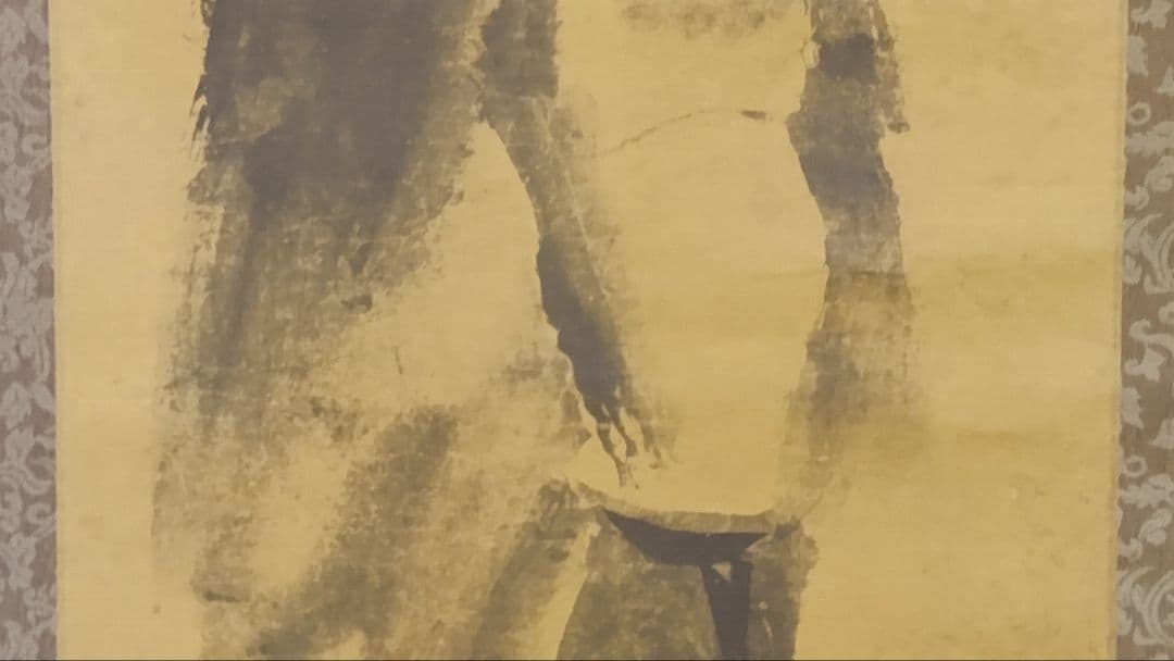 ご希望額まで値下げ～@中国宋時代の名作2本 『故宮院』晁補之・梁楷 印刷掛軸