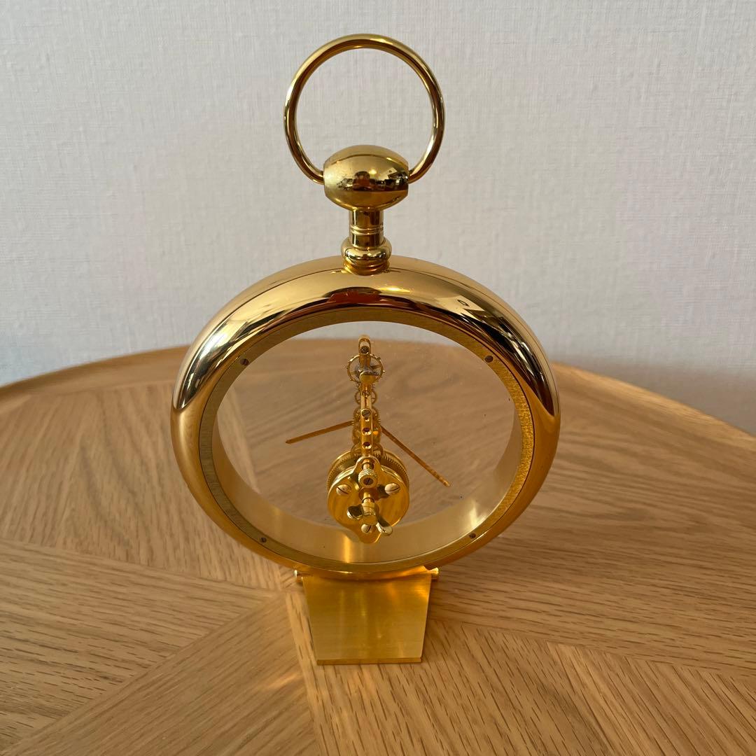 ジャガールクルト 純正スケルトン手巻き置き時計