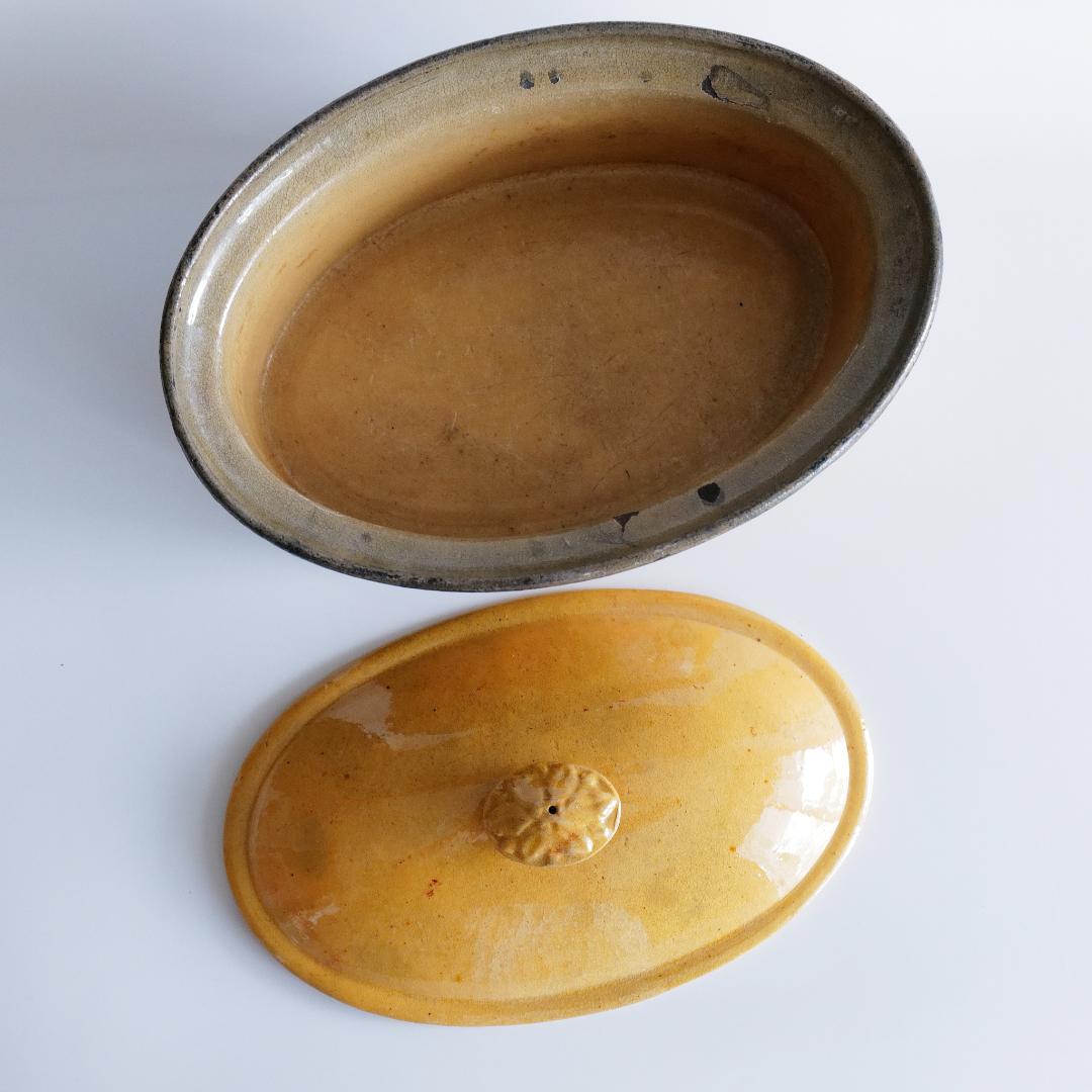 フランス 19c テリーヌポット (グラタン皿)