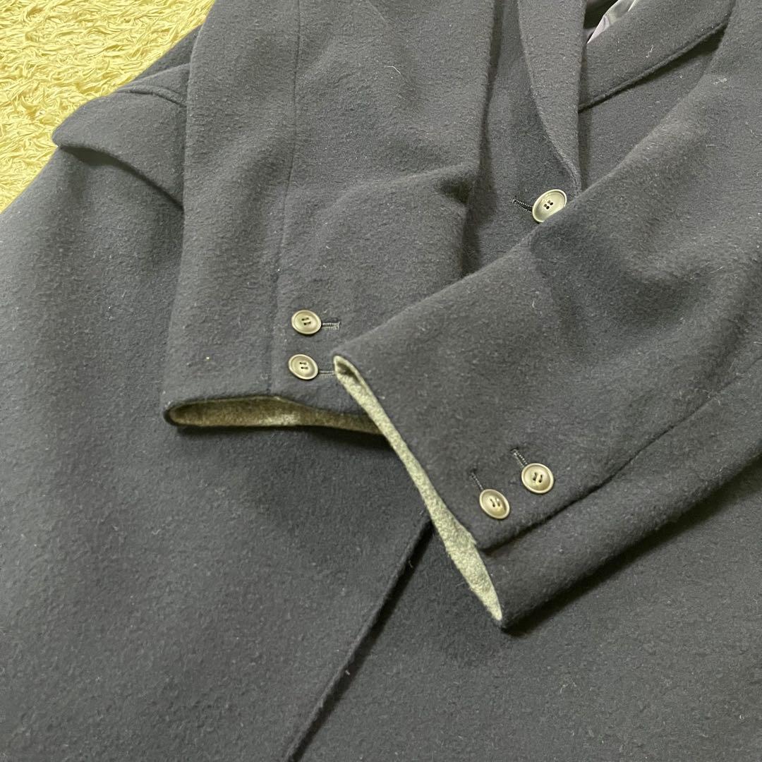 北欧 暮らしの道具店 3WAYアレンジ襟のかろやかチェスターコート ネイビー