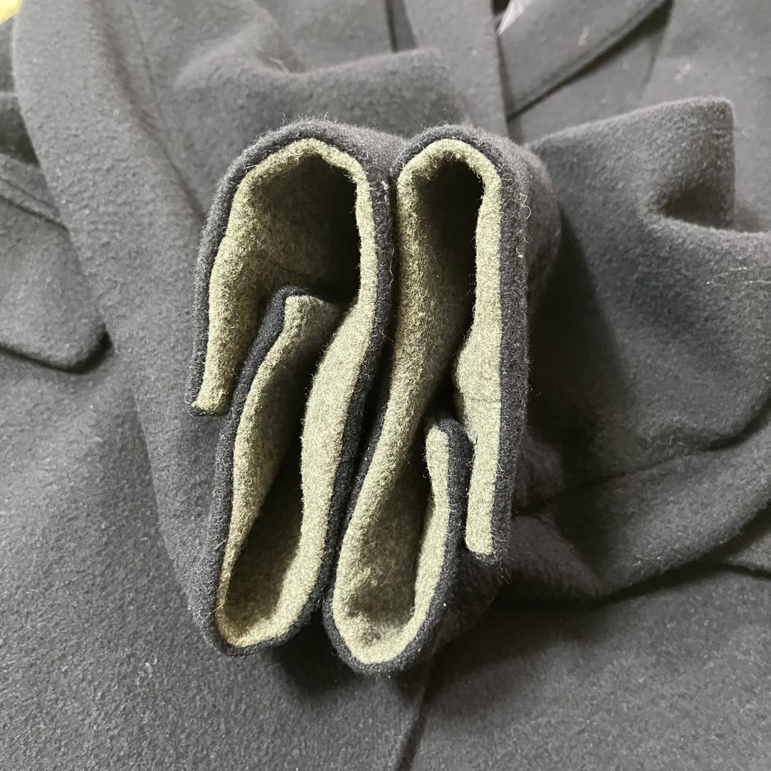 北欧 暮らしの道具店 3WAYアレンジ襟のかろやかチェスターコート ネイビー