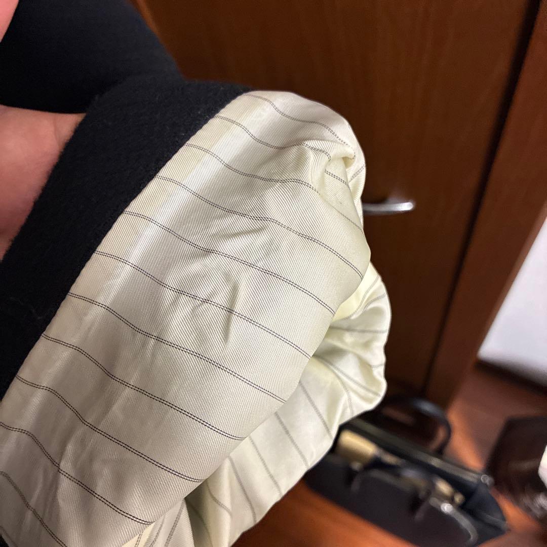 CLANE 黒 ダブルブレスト チェスターコート