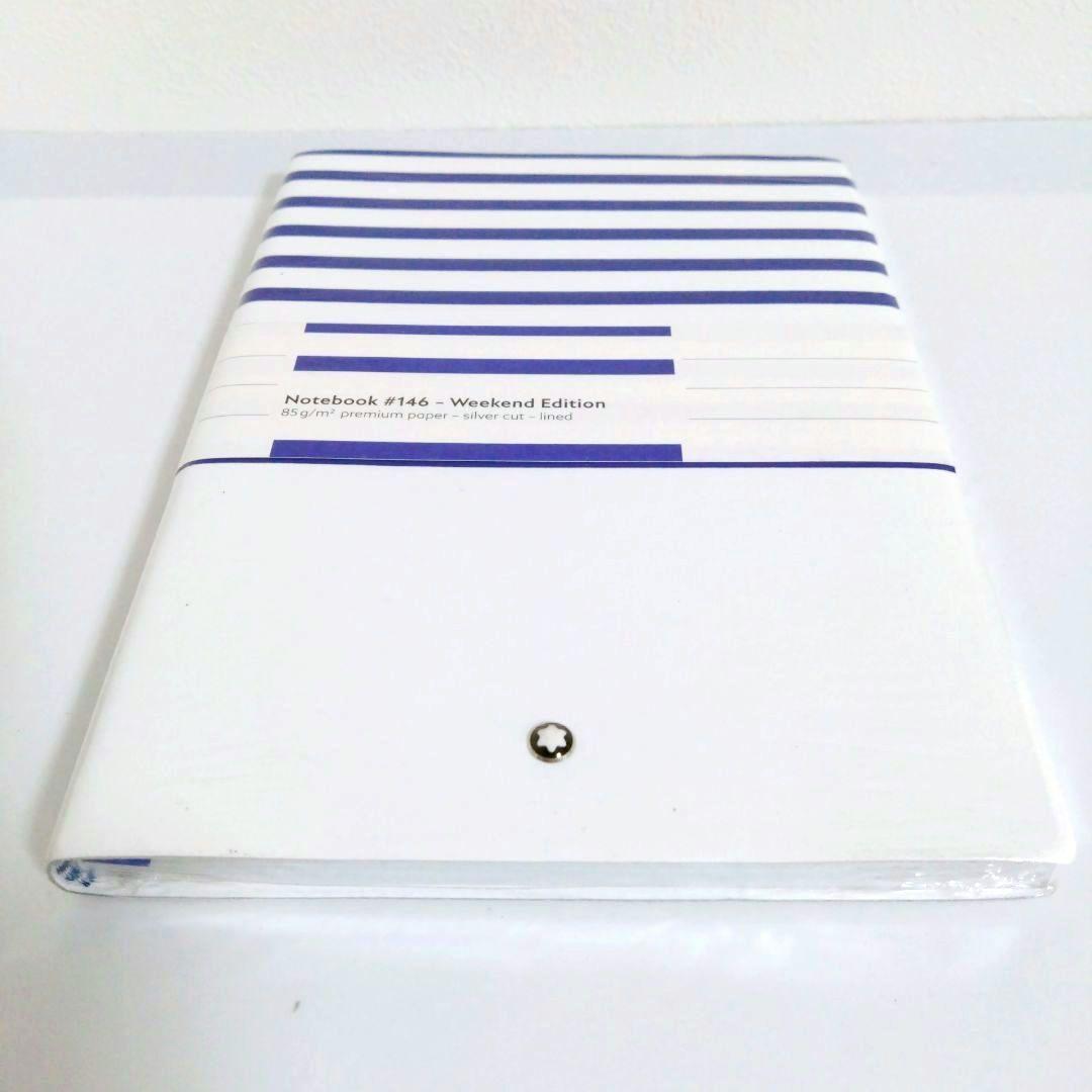 【未開封】モンブラン ノート #146 マリンブルー　ホワイト　ストライプ