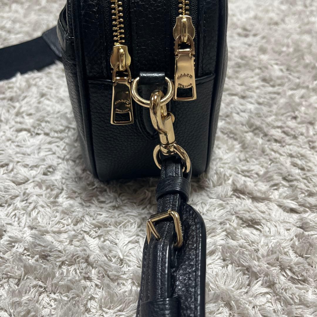 美品☆コーチ レディース ダブルファスナー ショルダーバッグ