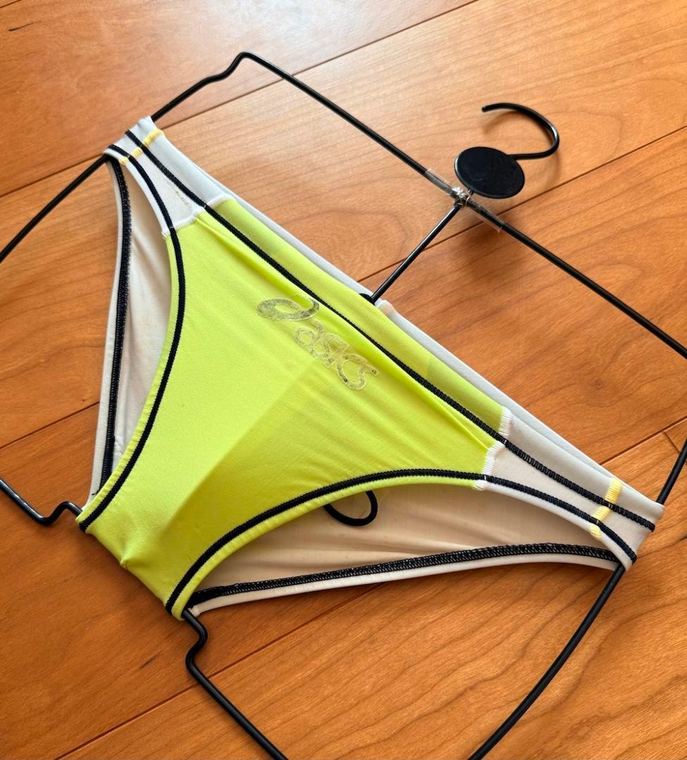 asics 水がはじけるP2 蛍光イエロー×ホワイト 3S 競パン 競泳水着