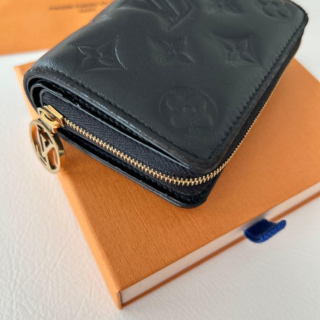 ルイヴィトン　ポルトフォイユルー　ノワール　黒　ラムレザー