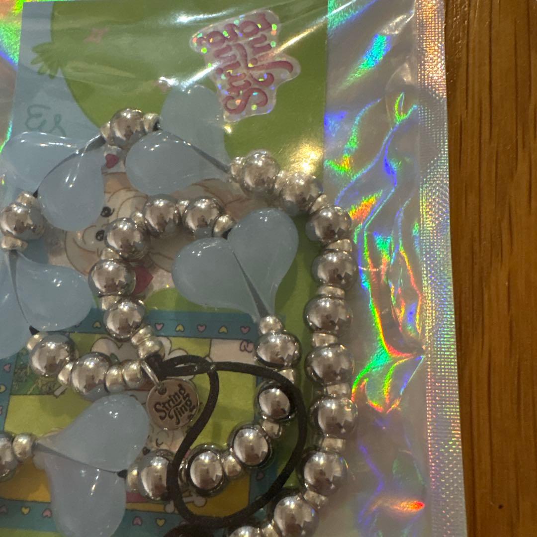 【正規品】String Ting ストリングティング　ストラップ　シルバー　水色