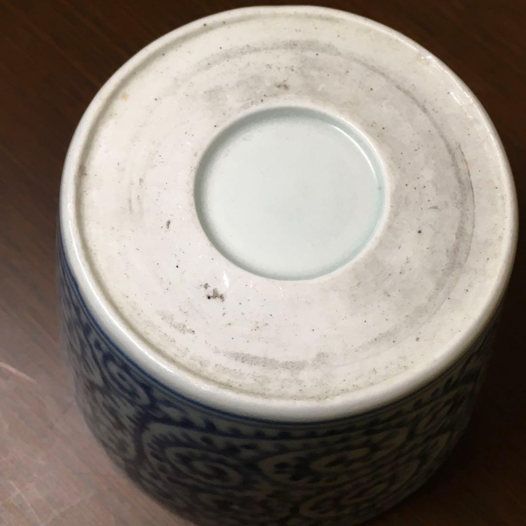 古伊万里　江戸後期　蕎麦猪口　総柄　蛸唐草